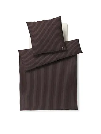 JOOP | Linge de lit en flanelle 70x90cm/140x200cm SOFT STRIPES Noir | grau